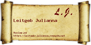 Leitgeb Julianna névjegykártya